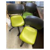 (3) Vinyl Upholstered Swivel Office Chairs