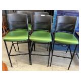 (5) Vinyl Bar Height Chairs