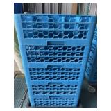 (5) Dish Racks w/ Dolley w/ 115 Glasses