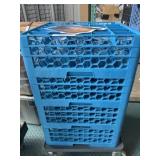 (4) Dish Racks w/ Dolley w/ 100 Water Goblets