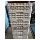 (6) Dish Racks w/ Dolleys w/ 138 Glass Mugs