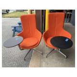 (2) Highback Upholstered Swivel Chairs