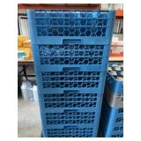 (6) Dish Racks w/ Dolley w/ 131 Water Goblets