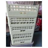 (5) Dish Racks w/ Dolley w/ 75 Sherbet Glasses