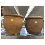2 Redware Storage Crocks