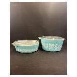 2 Vintage Pyrex Covered Casseroles