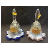 2 Fenton Art Glass Bells