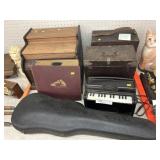 Record Albums, Record Boxes & Violin Case