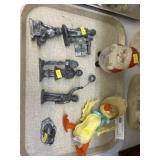 Pewter Figurines w/ Candy Container & Annalee Doll