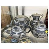 Oriental Pewter Tea Service
