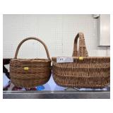 2 Wicker Woven Baskets