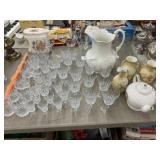 Stemware w/ Porcelain & Chinaware Pitchers