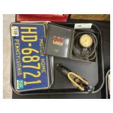 License Plates w/ Pressure Gauge & Stamp