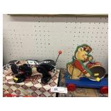 2 Contemporary Fisher-Price Wooden Pull Toys