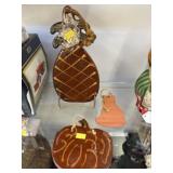 3 Foltz Redware Ornaments