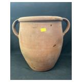 Redware Double Handled Storage Crock