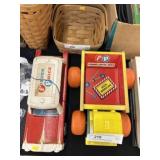 2 Vintage Fisher-Price Wooden Pull Toys