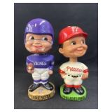 2 Damaged Vintage Bobble Heads