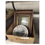 Walnut Frames w/ Transferware Plate