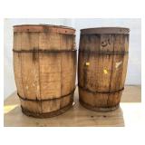 2 Wooden Nail Kegs