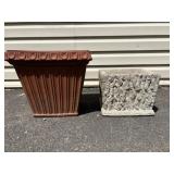 2 Terracotta & Concrete Planters