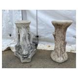 2 Concrete Garden Pedestals