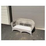 2 Piece Wicker Set Including Love Seat & Table