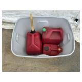 3 Plastic Gas Cans