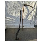 Wooden Scythe & Straw Cutter