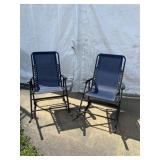 2 Folding Rocking Lawn Chairs