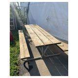 Picnic Table w/ Wooden Top & Benches