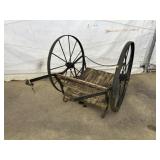 Homemade Garden Cart w/ Vintage Wheels