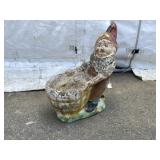 Concrete gnome Planter.