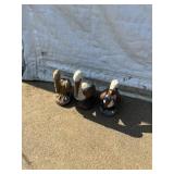 3 Concrete Lawn Stork Ornaments