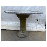 Concrete Pedestal w/ Octagonal Marble Top