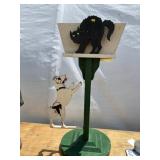 Wooden Planter w/ Cat & Dog Decoration