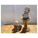 2 Resin Form Child Garden Ornaments