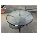 Glass Top Aluminum Patio Table
