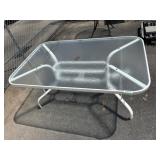 Glass Top Aluminum Framed Patio Table