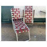 2 Chaise Lounge Webbed Chairs