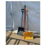 2 Snow Shovels & Stone Rake