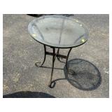 Circular Metal Glass Table
