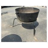 Iron Butcher Kettle on Stand