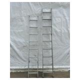 18Ft Aluminum Extension Ladder w/ Extra Ladder
