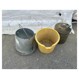 Chicken Feeder & Galvanized Kerosene Can