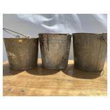 3 Galvanized Pails