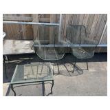 4 Piece Patio Set: 2 Vintage Arm Chairs & Side Tab