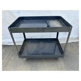 Rolling 2 Tier Metal Cart
