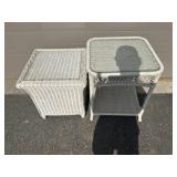2 Various Wicker Side Tables