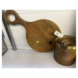 Wooden Cutting Board & Measuring Cups